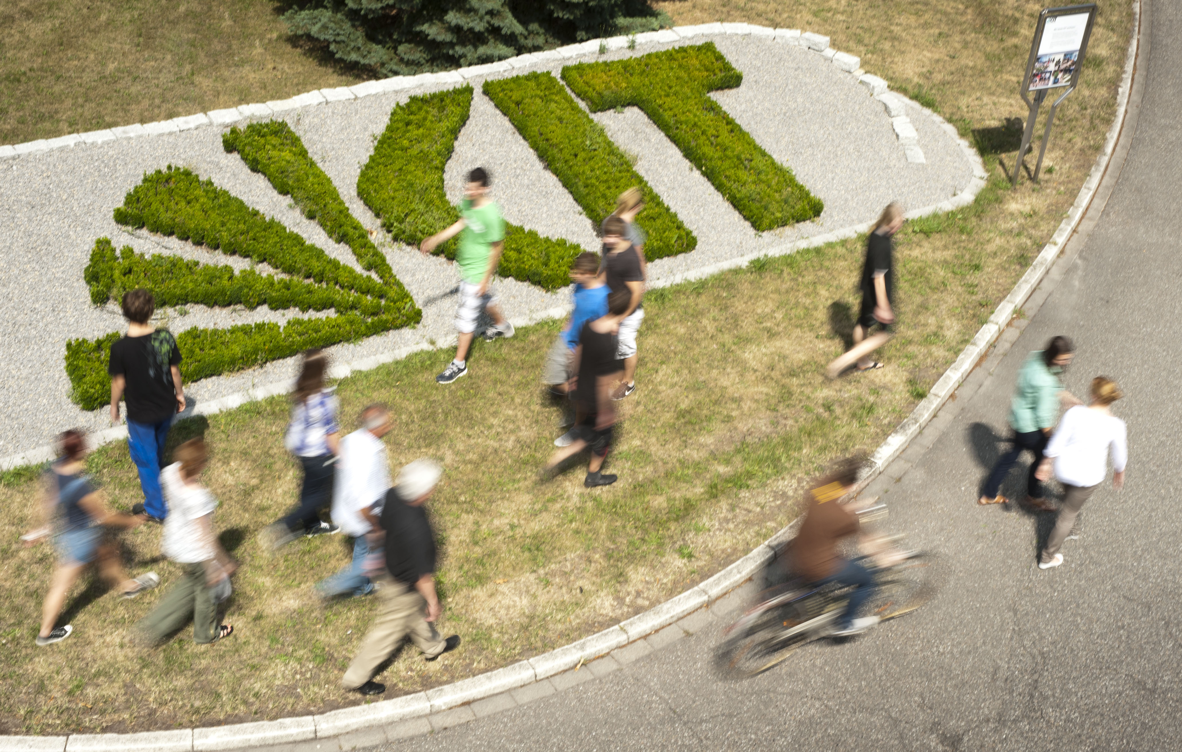 Studierende am Campus