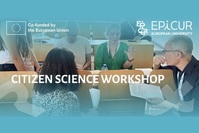 Teilnehmer eines Citizen Science Workshops in einem Seminarraum bei Diskussion und Austausch.