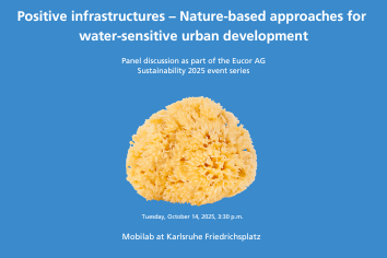 Event announcement for panel on nature-based, water-sensitive urban development, with sponge image.