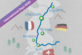 Karte zeigt „International Days 2025“ Route in Frankreich, Deutschland, Schweiz.