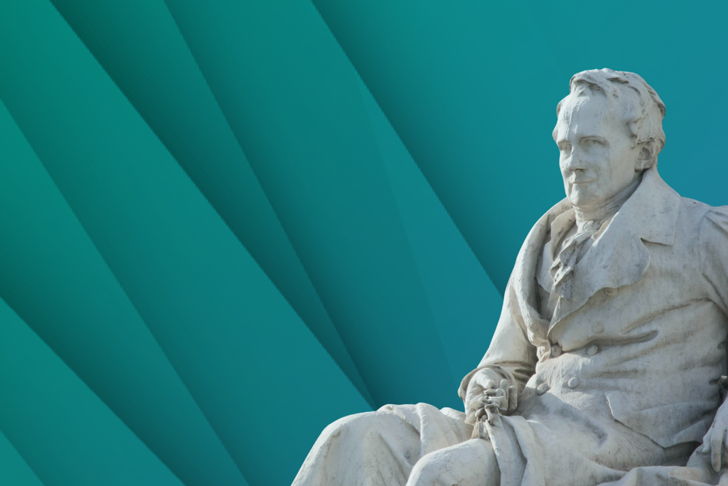 Alt-Attribut: "Marmorstatue von Humboldt"
