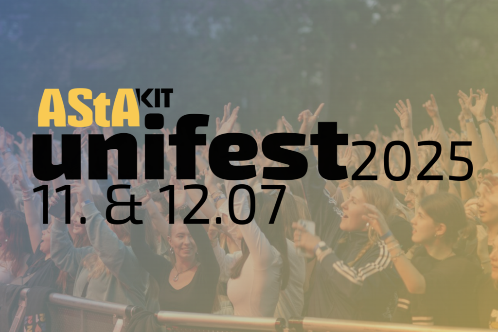 Menschen feiern beim Unifest 2025, organisiert vom AStA KIT am 11. und 12. Juli.