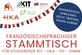 Französischer Stammtisch für Studierende in Karlsruhe, Logos und Wimpel-Dekor.