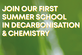 Text: "Summer School zu Dekarbonisierung und Chemie, Einladung zur Teilnahme"
