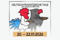 Zwei Hühner/Vögel für Tage der deutsch-französischen Freundschaft